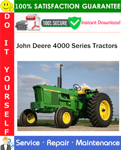 John Deere 4000 Series Tractors Service Repair Manual PDF Download (SM2039)