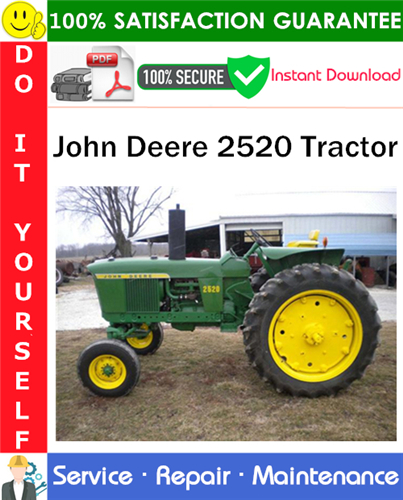 John Deere 2520 Tractor Service Repair Manual PDF Download