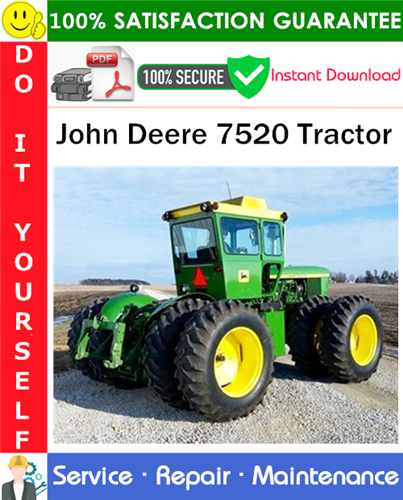 John Deere 7520 Tractor Service Repair Manual PDF Download