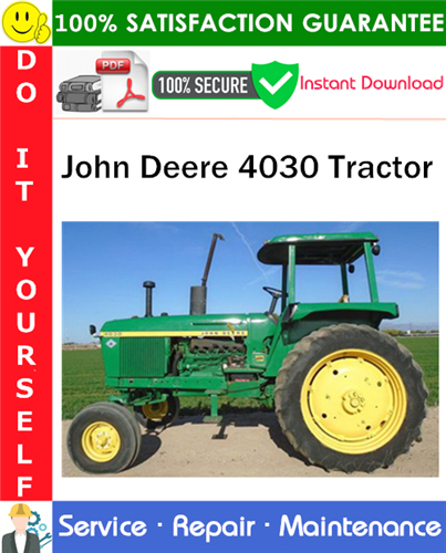 John Deere 4030 Tractor Service Repair Manual PDF Download