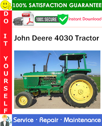 John Deere 4030 Tractor Service Repair Manual PDF Download