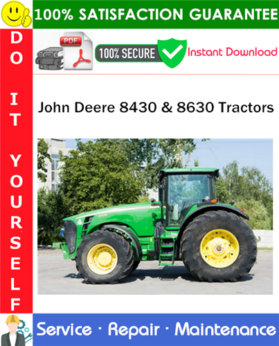 John Deere 8430 & 8630 Tractors Service Repair Manual PDF Download