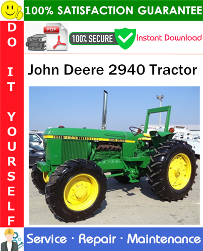 John Deere 2940 Tractor Service Repair Manual PDF Download