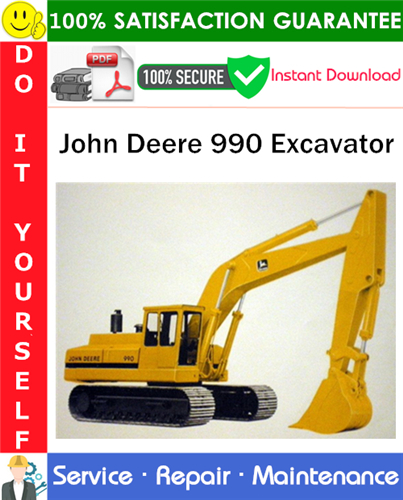 John Deere 990 Excavator Service Repair Manual PDF Download