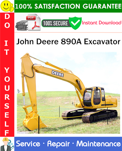 John Deere 890A Excavator Service Repair Manual PDF Download