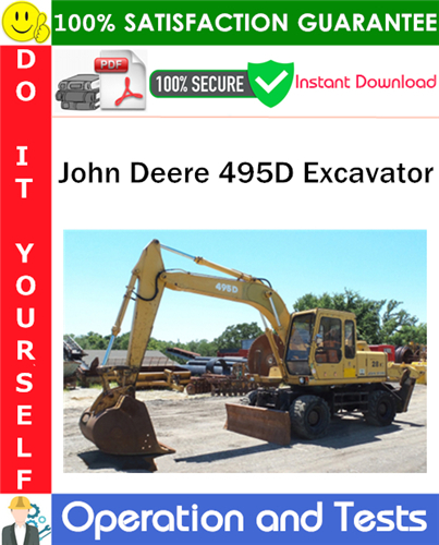 John Deere 495D Excavator Operation and Tests