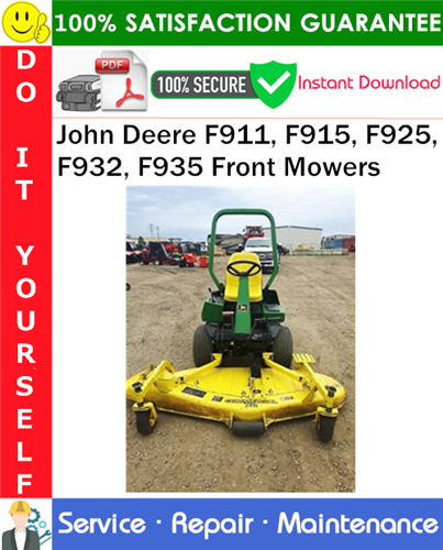 John Deere F911, F915, F925, F932, F935 Front Mowers Service Repair Manual