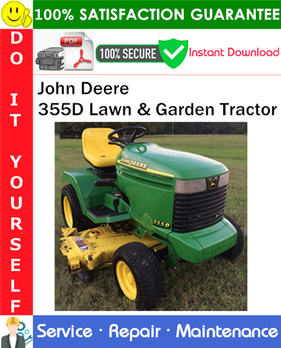 John Deere 355D Lawn & Garden Tractor Service Repair Manual