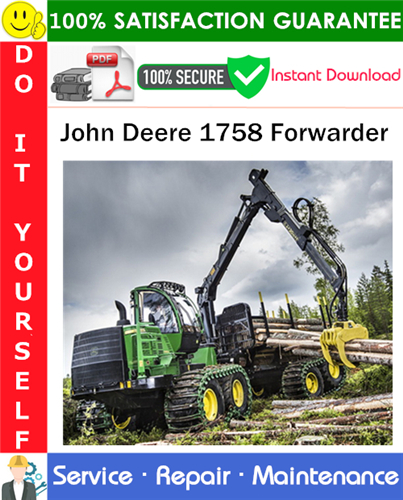 John Deere 1758 Forwarder Service Repair Manual