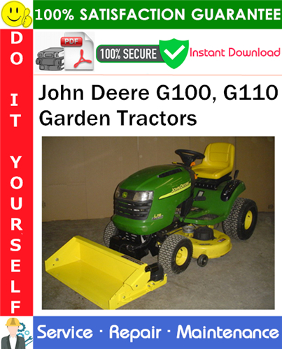 John Deere G100, G110 Garden Tractors Service Repair Manual