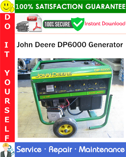 John Deere DP6000 Generator Service Repair Manual