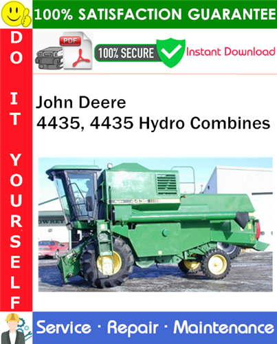 John Deere 4435, 4435 Hydro Combines Service Repair Manual