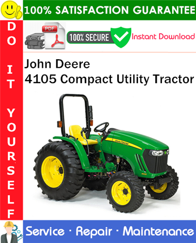 John Deere 4105 Compact Utility Tractor Service Repair Manual