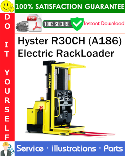Hyster R30CH (A186) Electric RackLoader Parts Manual