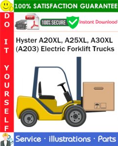 Hyster A20XL, A25XL, A30XL (A203) Electric Forklift Trucks Parts Manual