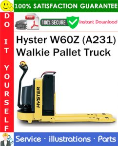 Hyster W60Z (A231) Walkie Pallet Truck Parts Manual