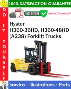 Hyster H360-36HD, H360-48HD (A238) Forklift Trucks Parts Manual