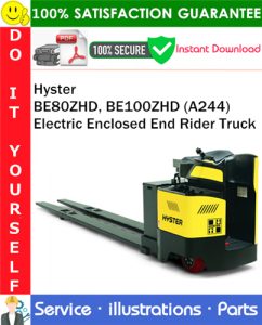 Hyster BE80ZHD, BE100ZHD (A244) Electric Enclosed End Rider Truck Parts Manual