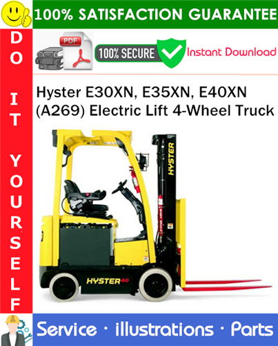 Hyster E30XN, E35XN, E40XN (A269) Electric Lift 4-Wheel Truck Parts Manual