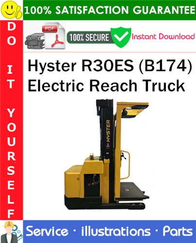 Hyster R30ES (B174) Electric Reach Truck Parts Manual