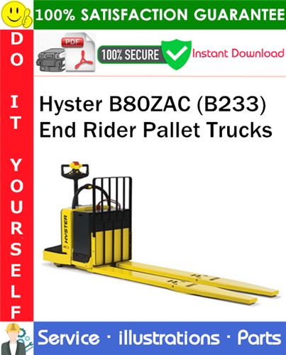 Hyster B80ZAC (B233) End Rider Pallet Trucks Parts Manual