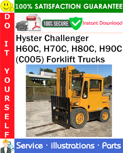 Hyster Challenger H60C, H70C, H80C, H90C (C005) Forklift Trucks Parts Manual