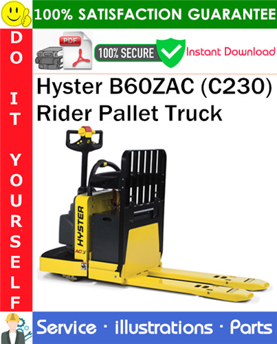 Hyster B60ZAC (C230) Rider Pallet Truck Parts Manual