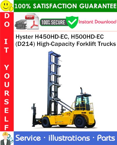 Hyster H450HD-EC, H500HD-EC (D214) High-Capacity Forklift Trucks Parts Manual