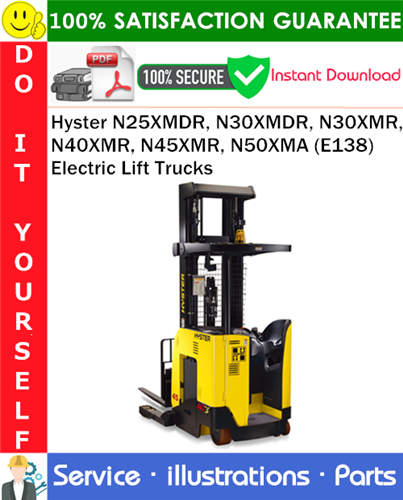 Hyster N25XMDR, N30XMDR, N30XMR, N40XMR, N45XMR, N50XMA (E138) Electric Lift Trucks Parts Manual
