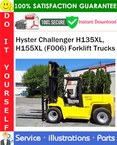 Hyster Challenger H135XL, H155XL (F006) Forklift Trucks Parts Manual