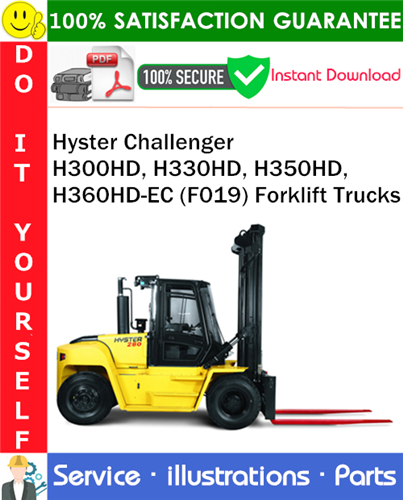 Hyster Challenger H300HD, H330HD, H350HD, H360HD-EC (F019) Forklift Trucks Parts Manual