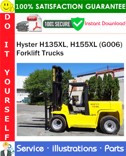 Hyster H135XL, H155XL (G006) Forklift Trucks Parts Manual