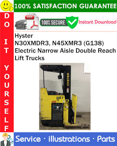 Hyster N30XMDR3, N45XMR3 (G138) Electric Narrow Aisle Double Reach Lift Trucks Parts Manual