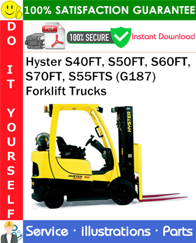 Hyster S40FT, S50FT, S60FT, S70FT, S55FTS (G187) Forklift Trucks Parts Manual