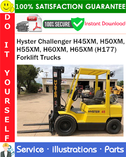 Hyster Challenger H45XM, H50XM, H55XM, H60XM, H65XM (H177) Forklift Trucks Parts Manual
