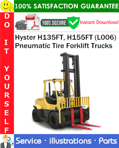 Hyster H135FT, H155FT (L006) Pneumatic Tire Forklift Trucks Parts Manual