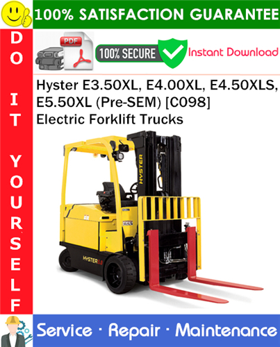 Hyster E3.50XL, E4.00XL, E4.50XLS, E5.50XL (Pre-SEM) [C098] Electric Forklift Trucks