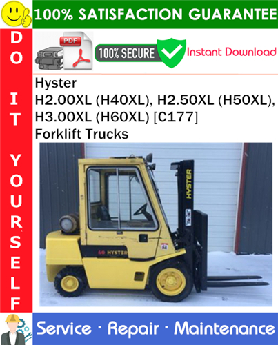 Hyster H2.00XL (H40XL), H2.50XL (H50XL), H3.00XL (H60XL) [C177] Forklift Trucks