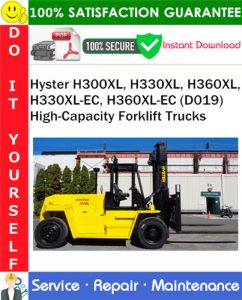 Hyster H300XL, H330XL, H360XL, H330XL-EC, H360XL-EC (D019) High-Capacity Forklift Trucks
