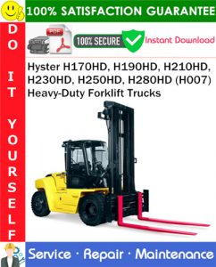 Hyster H170HD, H190HD, H210HD, H230HD, H250HD, H280HD (H007) Heavy-Duty Forklift Trucks