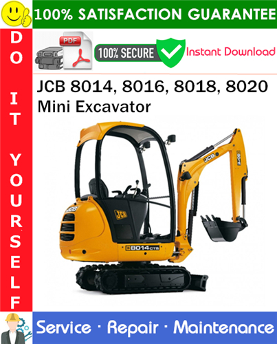 JCB 8014, 8016, 8018, 8020 Mini Excavator Service Repair Manual