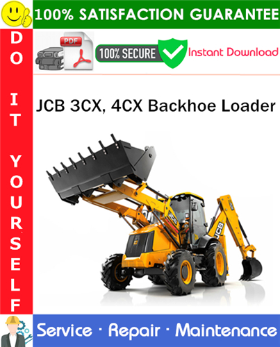 JCB 3CX, 4CX Backhoe Loader Service Repair Manual
