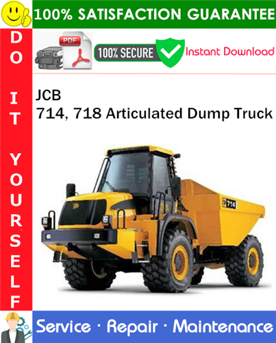 JCB 714, 718 Articulated Dump Truck Service Repair Manual