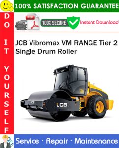 JCB Vibromax VM RANGE Tier 2 Single Drum Roller Service Repair Manual