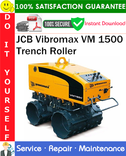 JCB Vibromax VM 1500 Trench Roller Service Repair Manual