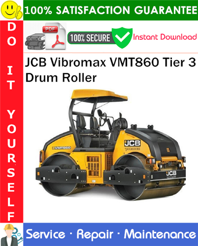 JCB Vibromax VMT860 Tier 3 Drum Roller Service Repair Manual