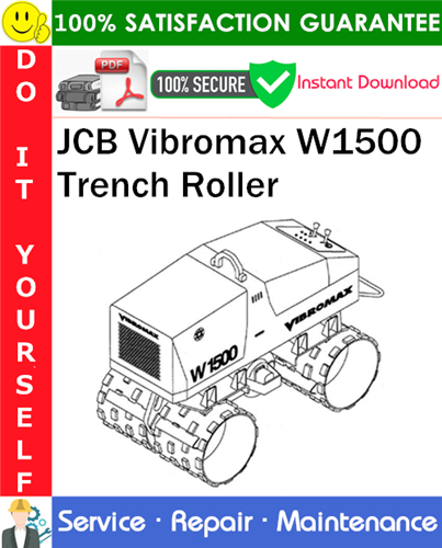 JCB Vibromax W1500 Trench Roller Service Repair Manual