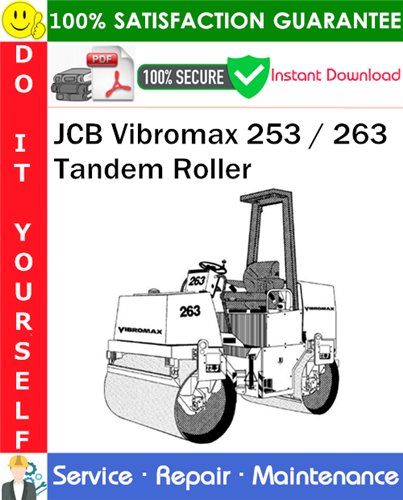 JCB Vibromax 253 / 263 Tandem Roller Service Repair Manual
