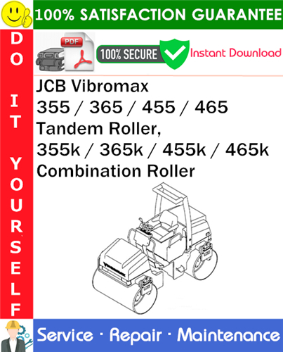 JCB Vibromax 355 / 365 / 455 / 465 Tandem Roller, 355k / 365k / 455k / 465k Combination Roller