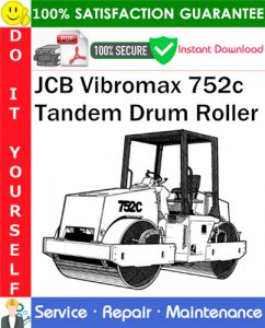 JCB Vibromax 752c Tandem Drum Roller Service Repair Manual